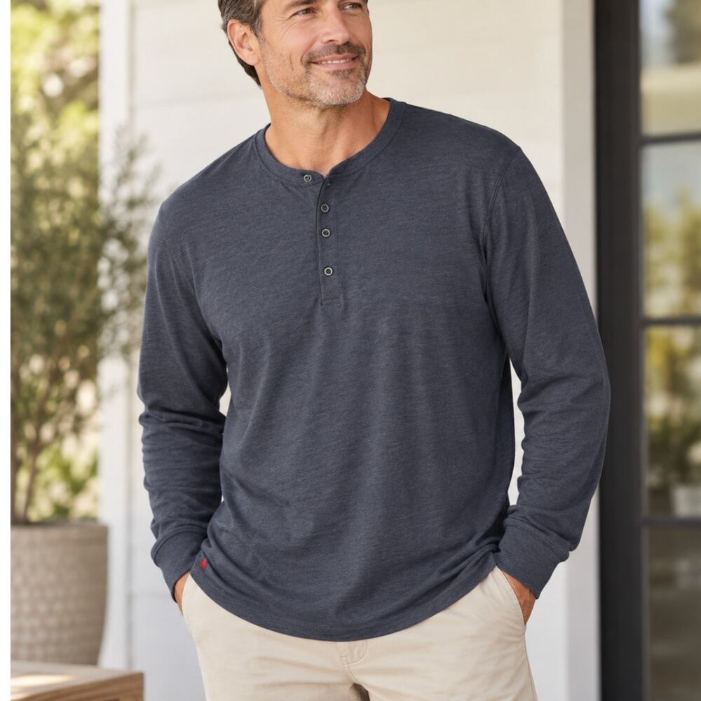 UNTUCKit Albarino Henley Shirt Size Men's XXL Casual Weekends Comfort Relaxed